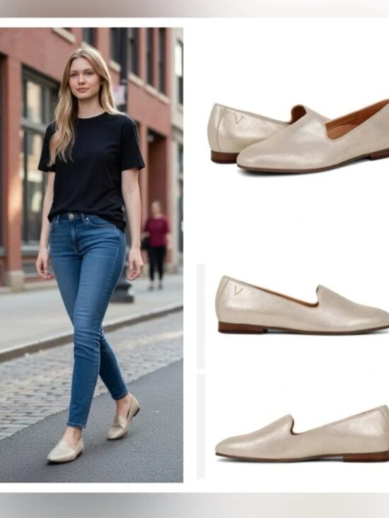 Vionic Shoes - Vionic Willa in Gold slip on flats loafer size 6.5